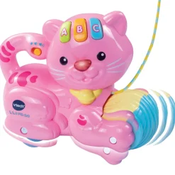 VTech Baby 1, 2, 3 P'Tit Chat Rose - Jouet Interactif- Véhicules Et Jouets Roulants