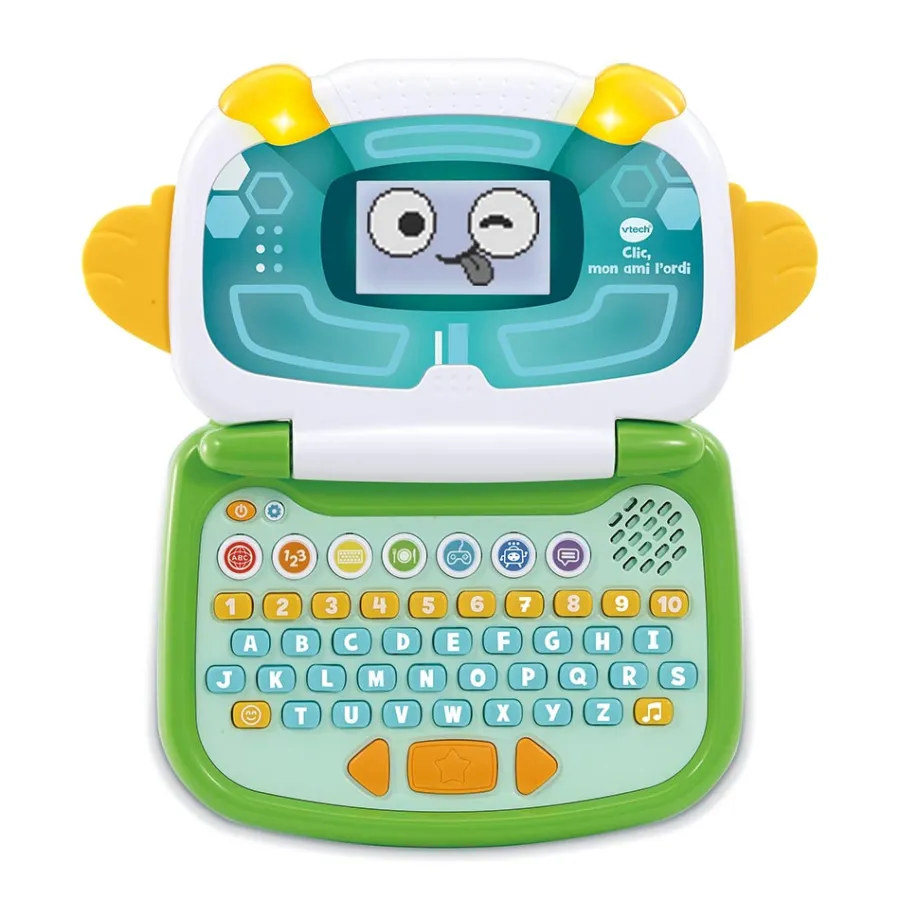 VTech Clic, Mon Ami L'Ordi Bleu / Vert- Ordinateurs, Tablettes Et Consoles