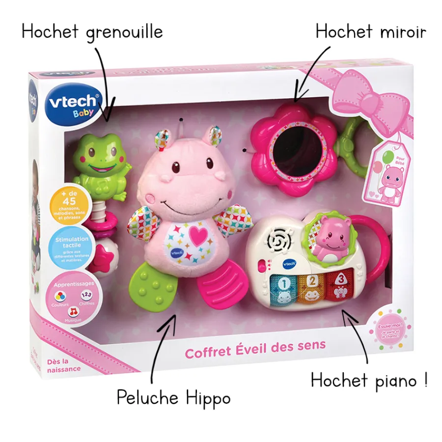 VTech Baby Coffret Naissance - Eveil Des Sens - Rose- Coffrets De Naissance