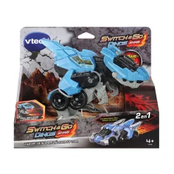 Switch & Go Dinos Lazor, Le Super Velociraptor - Fire - Véhicules Interactifs- Voitures Dinos