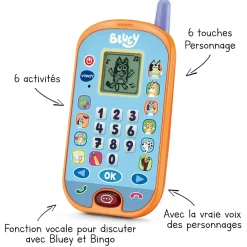 VTech Le Smartphone Interactif De Bluey- Pat'Patrouille, Peppa Pig, Bluey