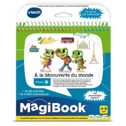 Magibook Livre Interactif A La Decouverte Du Monde - Livre - Vtech- Jeux Pour Apprendre À Lire, Compter, Écrire
