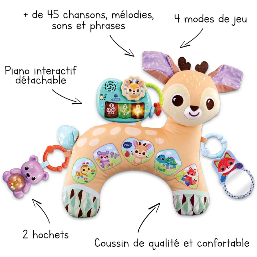 VTech Baby Mon Coussin D'éveil Sensoriel- Hochets Et Petits Jouets
