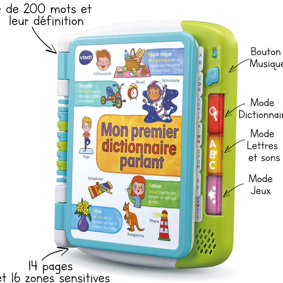 Magibook Mon Premier Dictionnaire Parlant- Jeux Pour Apprendre À Lire, Compter, Écrire