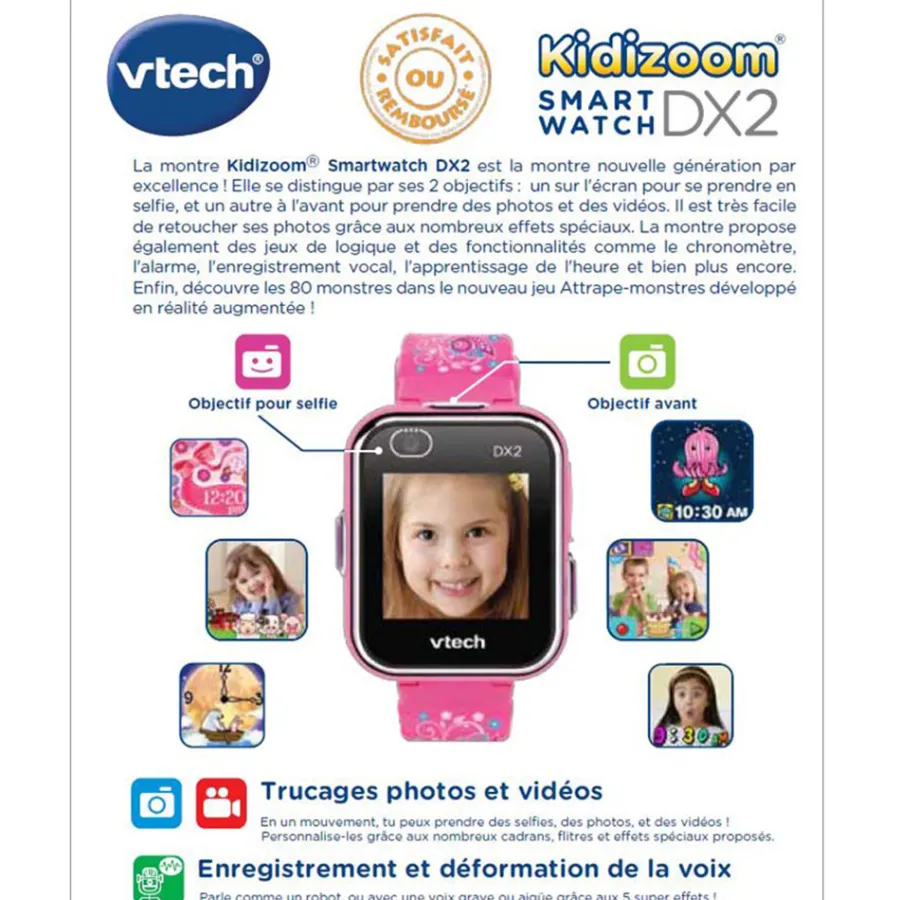 Kidizoom Montre Digitale Smartwatch Dx2 Rose- Montres Smartwatch