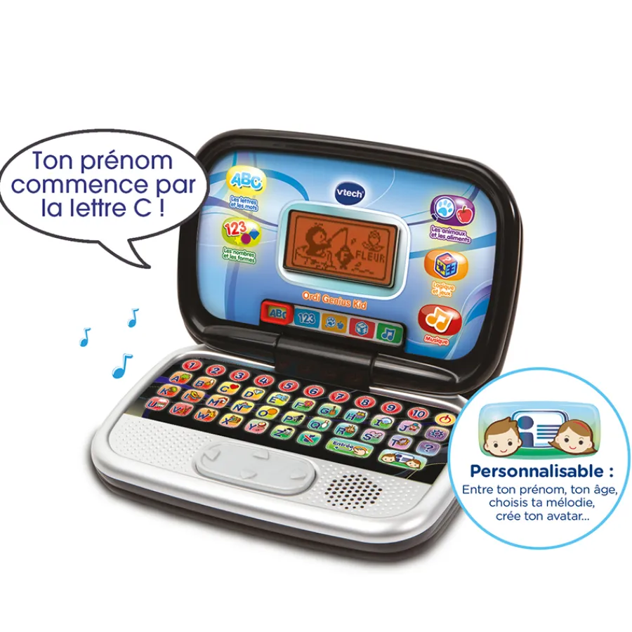 VTech Ordi Genius Kid - Noir- Ordinateurs, Tablettes Et Consoles