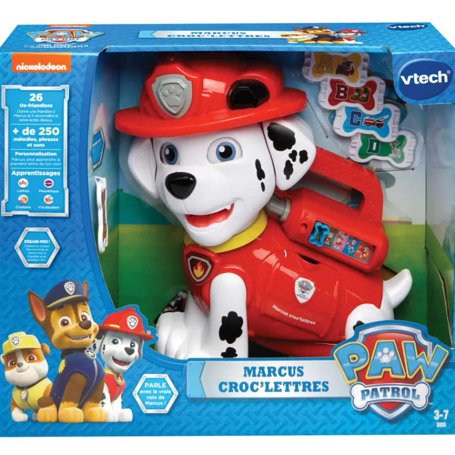 VTech Pat' Patrouille - Marcus Croc'Lettres - Jouet Educatif- Pat'Patrouille, Peppa Pig, Bluey