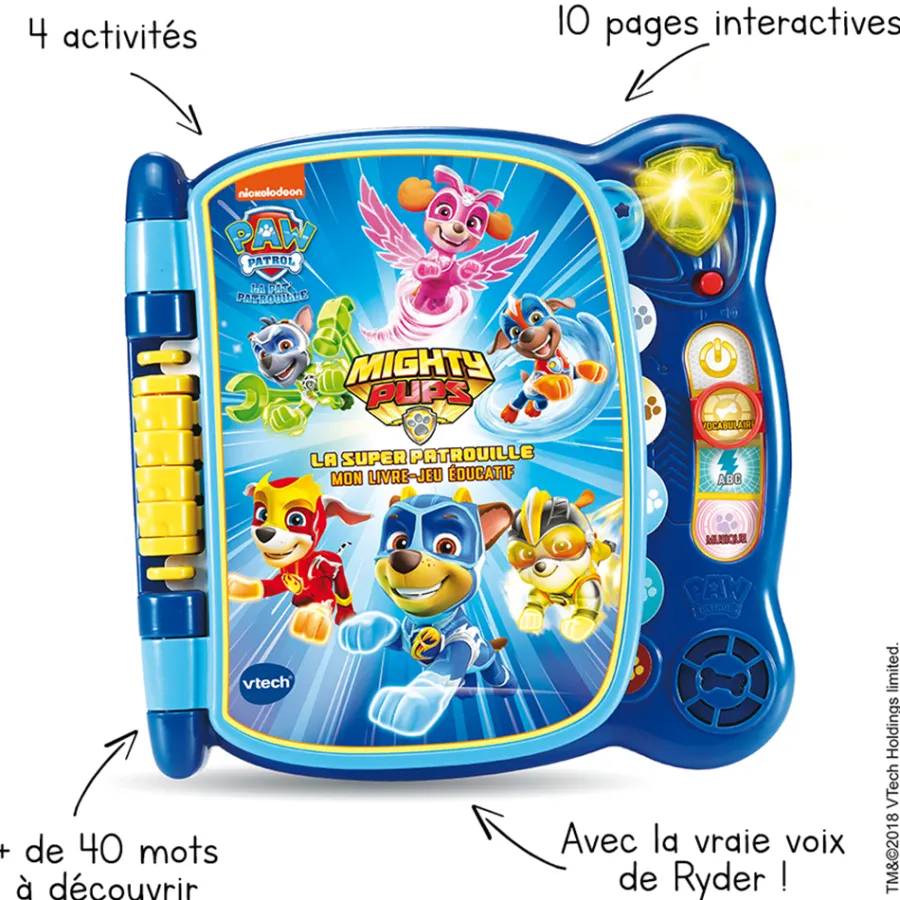 VTech Pat' Patrouille - Mon Livre-Jeu Educatif- Pat'Patrouille, Peppa Pig, Bluey
