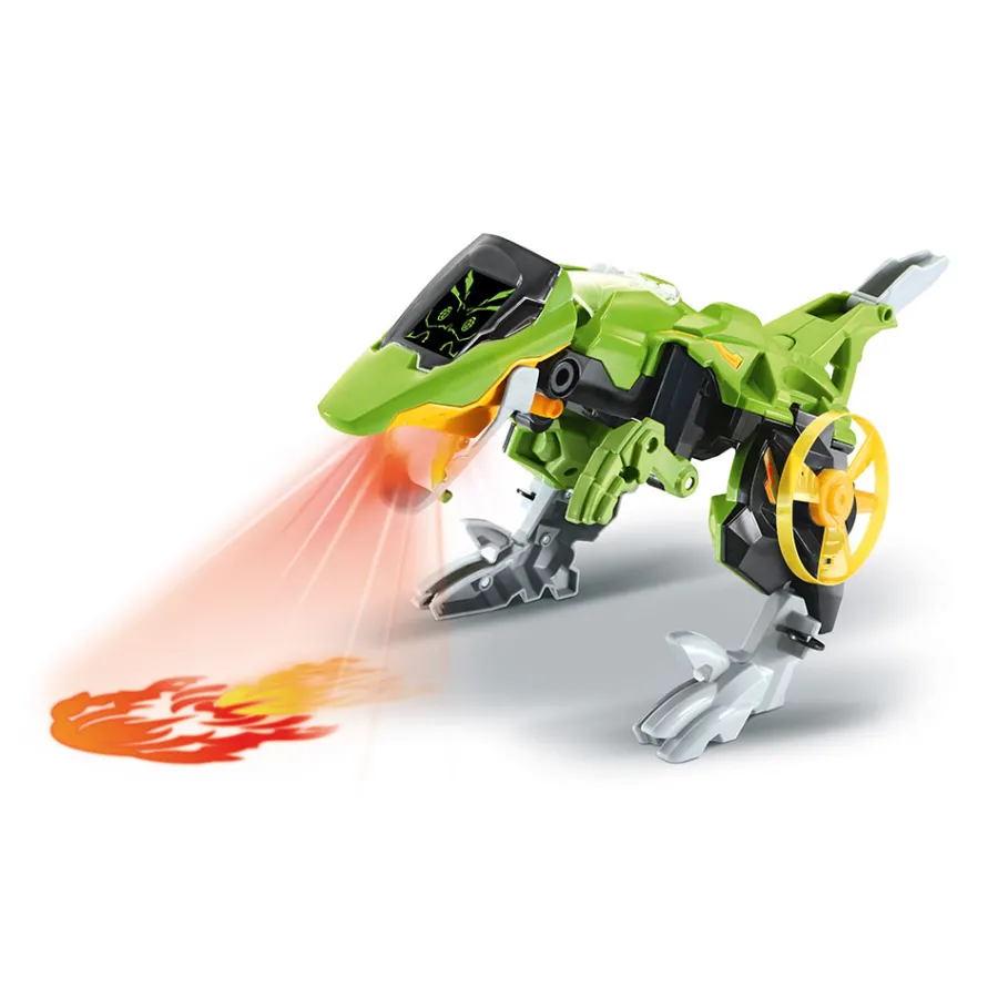 Switch & Go Dinos Pulsor, Le Super Therizinosaure - Fire - Véhicules Interactifs- Voitures Dinos