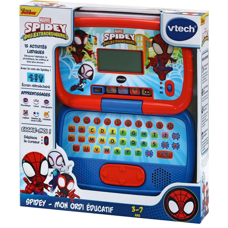 VTech Spidey - Mon Ordi Educatif- Pat'Patrouille, Peppa Pig, Bluey