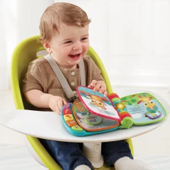 VTech Baby Super Livre Enchante Des Baby Loulous Bleu - Livre Interactif- Livres Pour Bébé