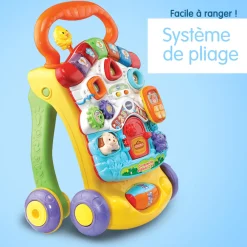 VTech Baby Super Trotteur Parlant 2 En 1 Orange- Porteurs, Trotteurs