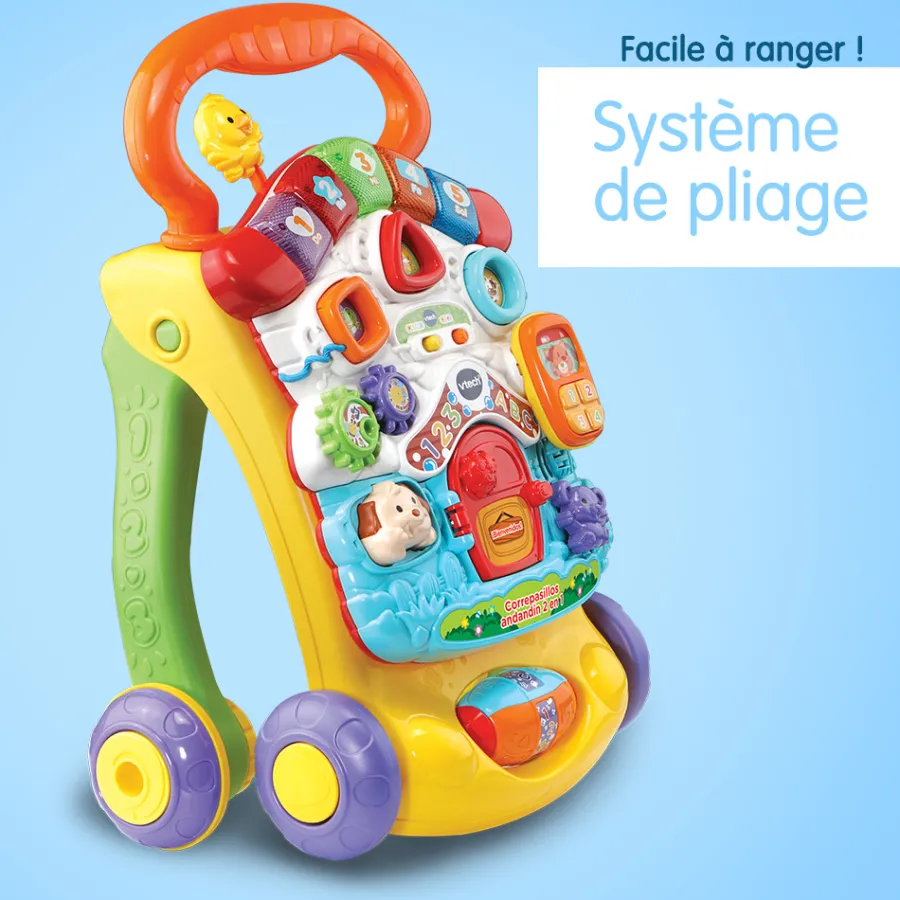 VTech Baby Super Trotteur Parlant 2 En 1 Orange- Porteurs, Trotteurs
