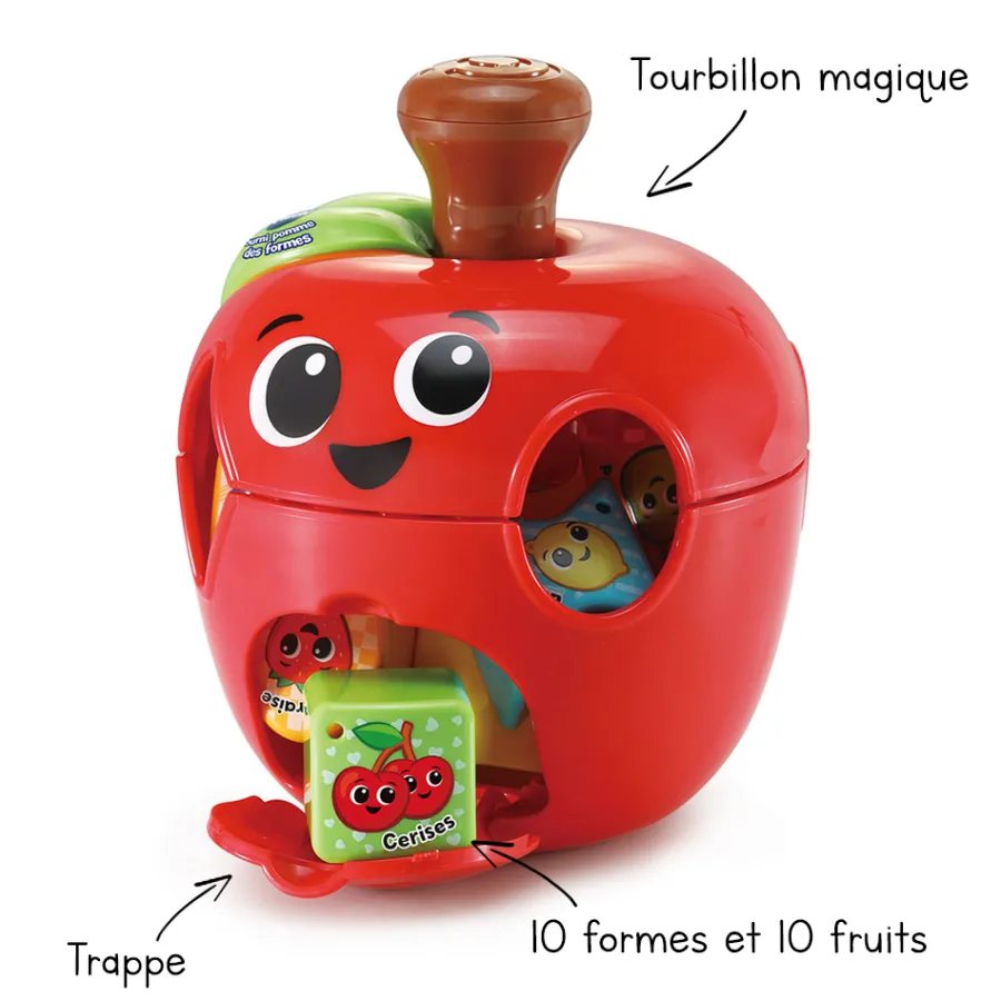 VTech Tourni Pomme Des Formes- Jouets À Empiler, À Encastrer